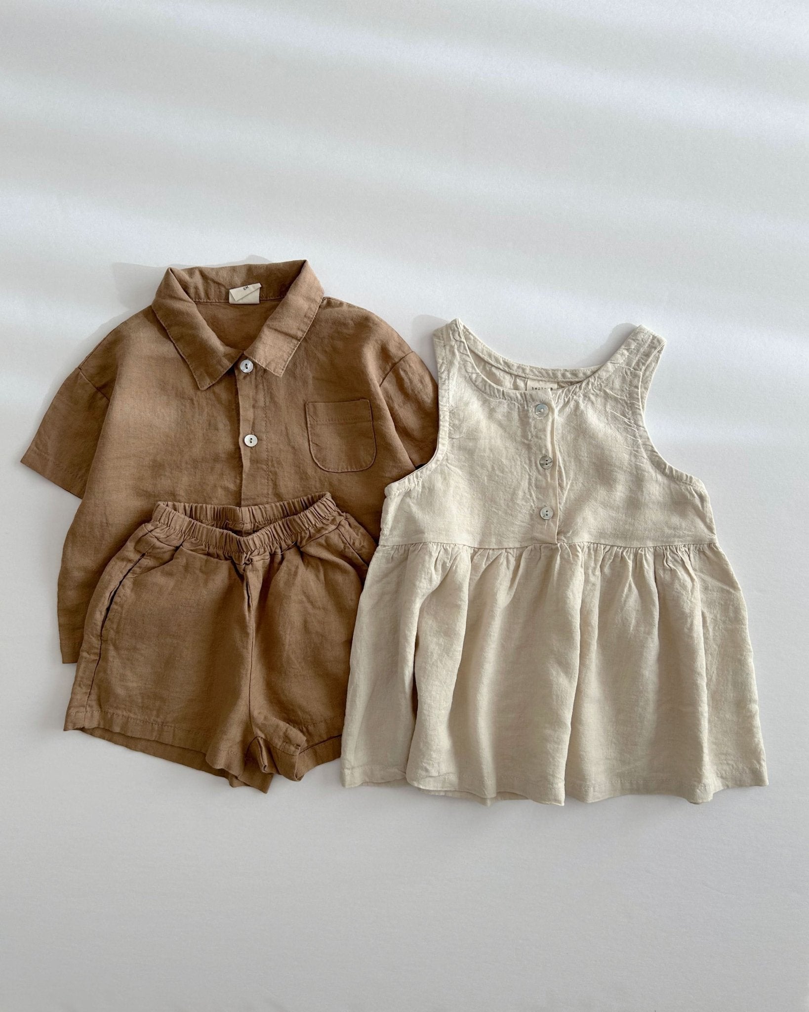 Toddler Bella Sleeveless Button Dress (6m - 2y) - 2 Colors kids outfit