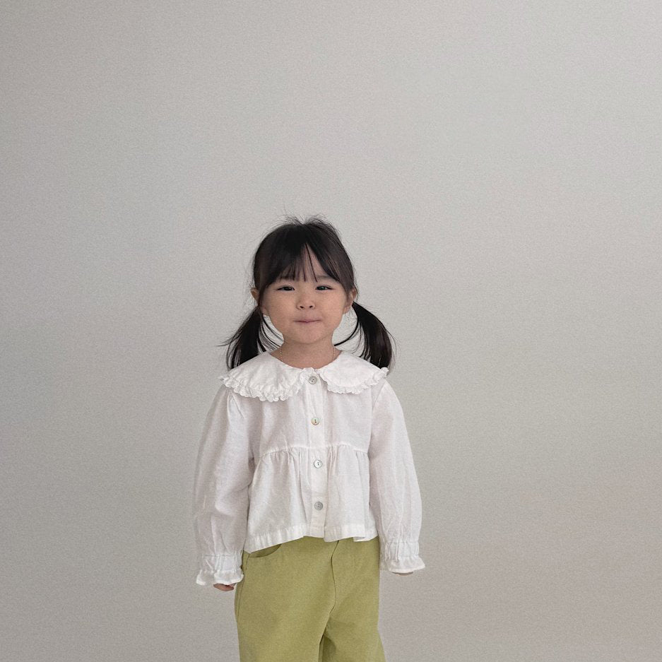 Toddler Bella SP26 Frill Collar Button Up Shirt (1 - 6y) - 2 Colors - AT NOON STORE