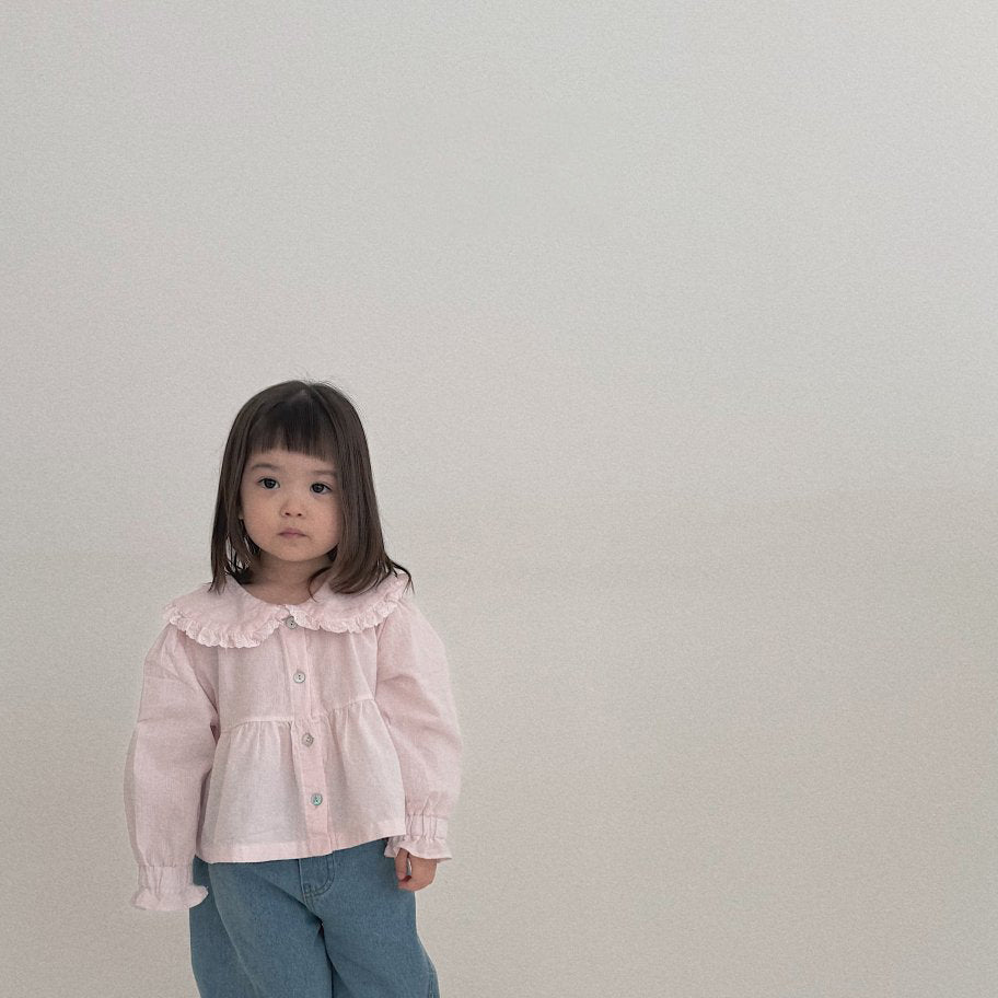 Toddler Bella SP26 Frill Collar Button Up Shirt (1 - 6y) - 2 Colors - AT NOON STORE
