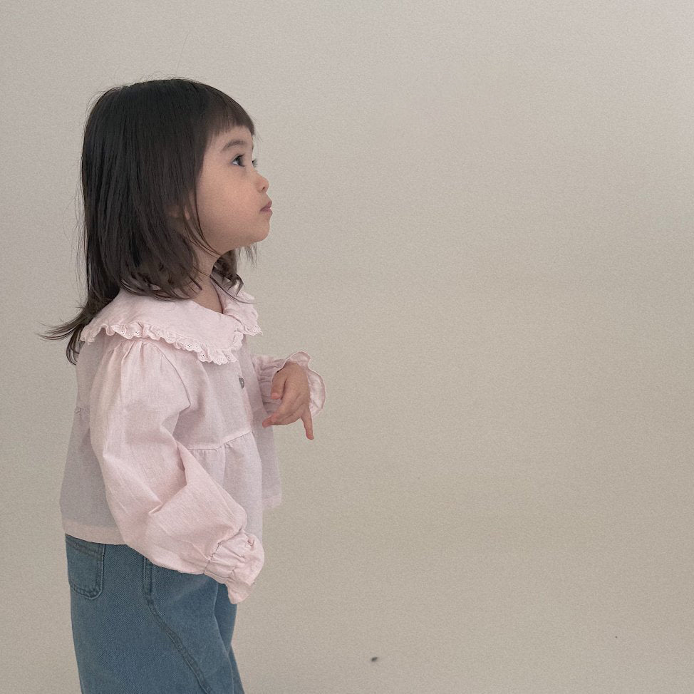 Toddler Bella SP26 Frill Collar Button Up Shirt (1 - 6y) - 2 Colors - AT NOON STORE