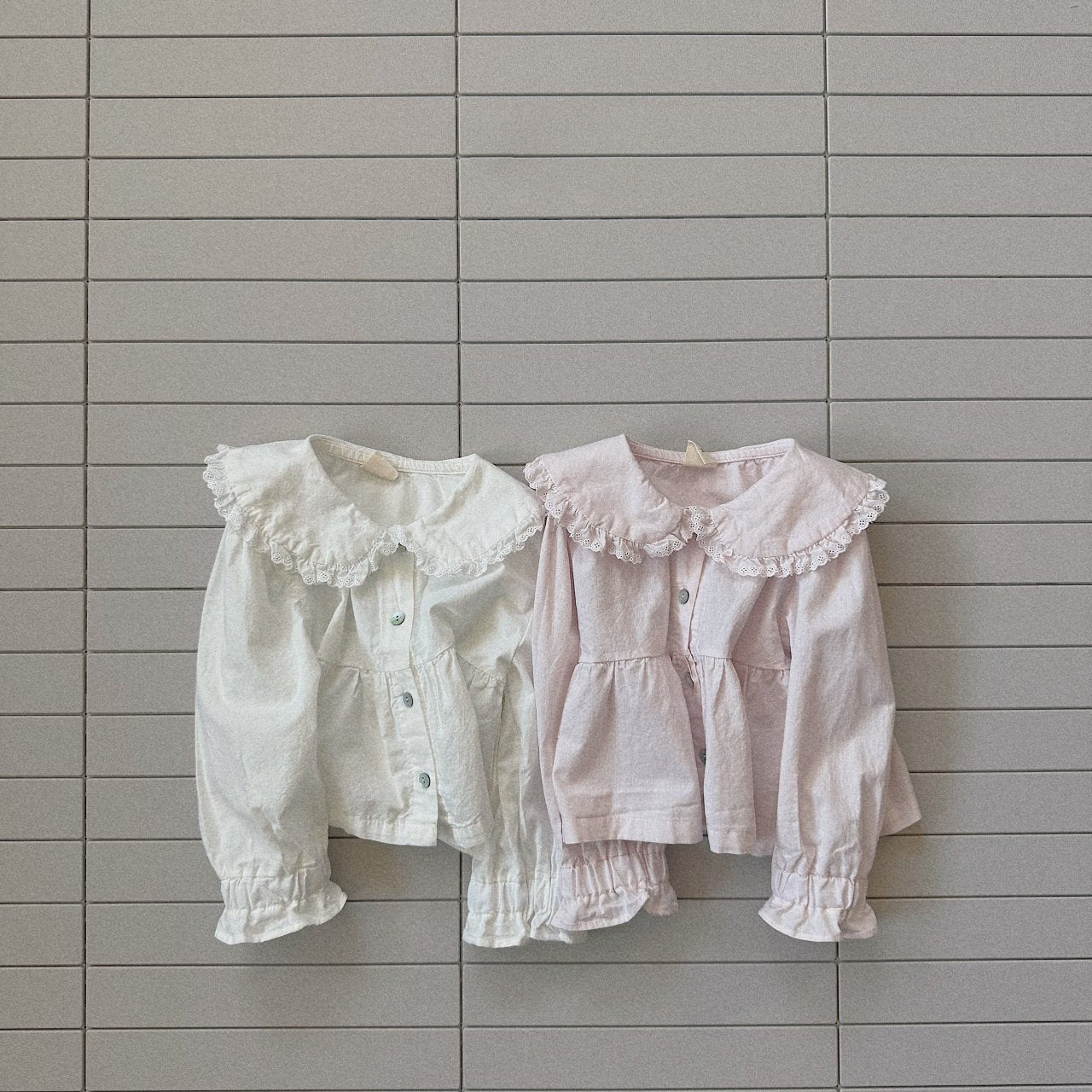 Toddler Bella SP26 Frill Collar Button Up Shirt (1 - 6y) - 2 Colors - AT NOON STORE
