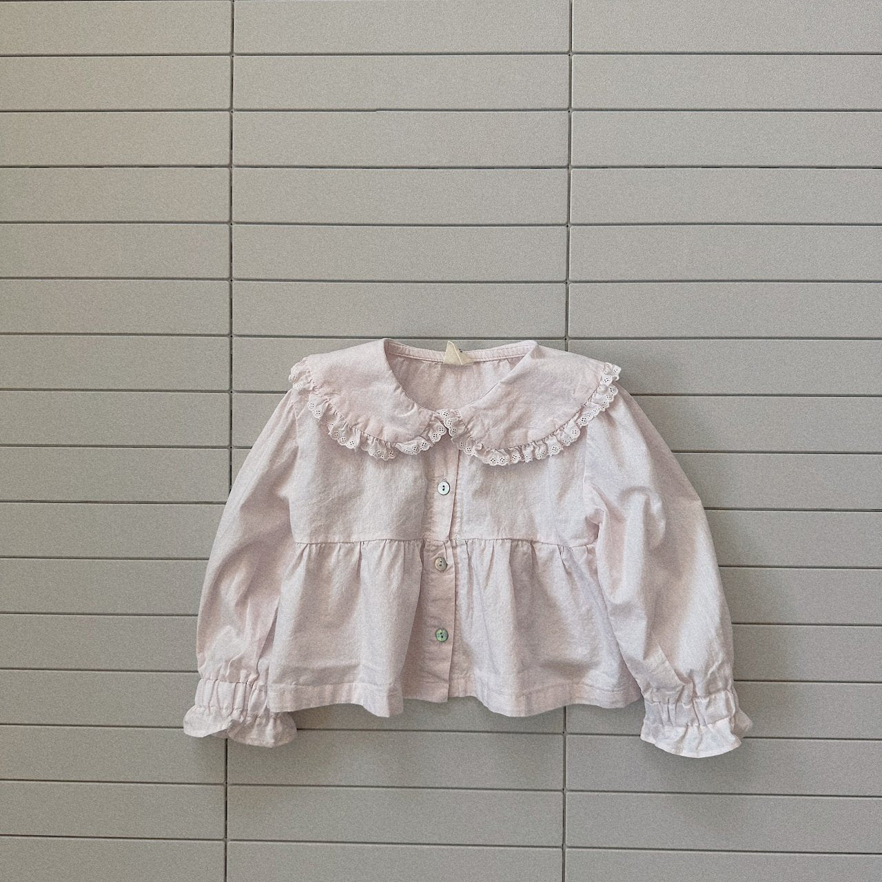 Toddler Bella SP26 Frill Collar Button Up Shirt (1 - 6y) - 2 Colors - AT NOON STORE