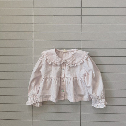 Toddler Bella SP26 Frill Collar Button Up Shirt (1 - 6y) - 2 Colors - AT NOON STORE