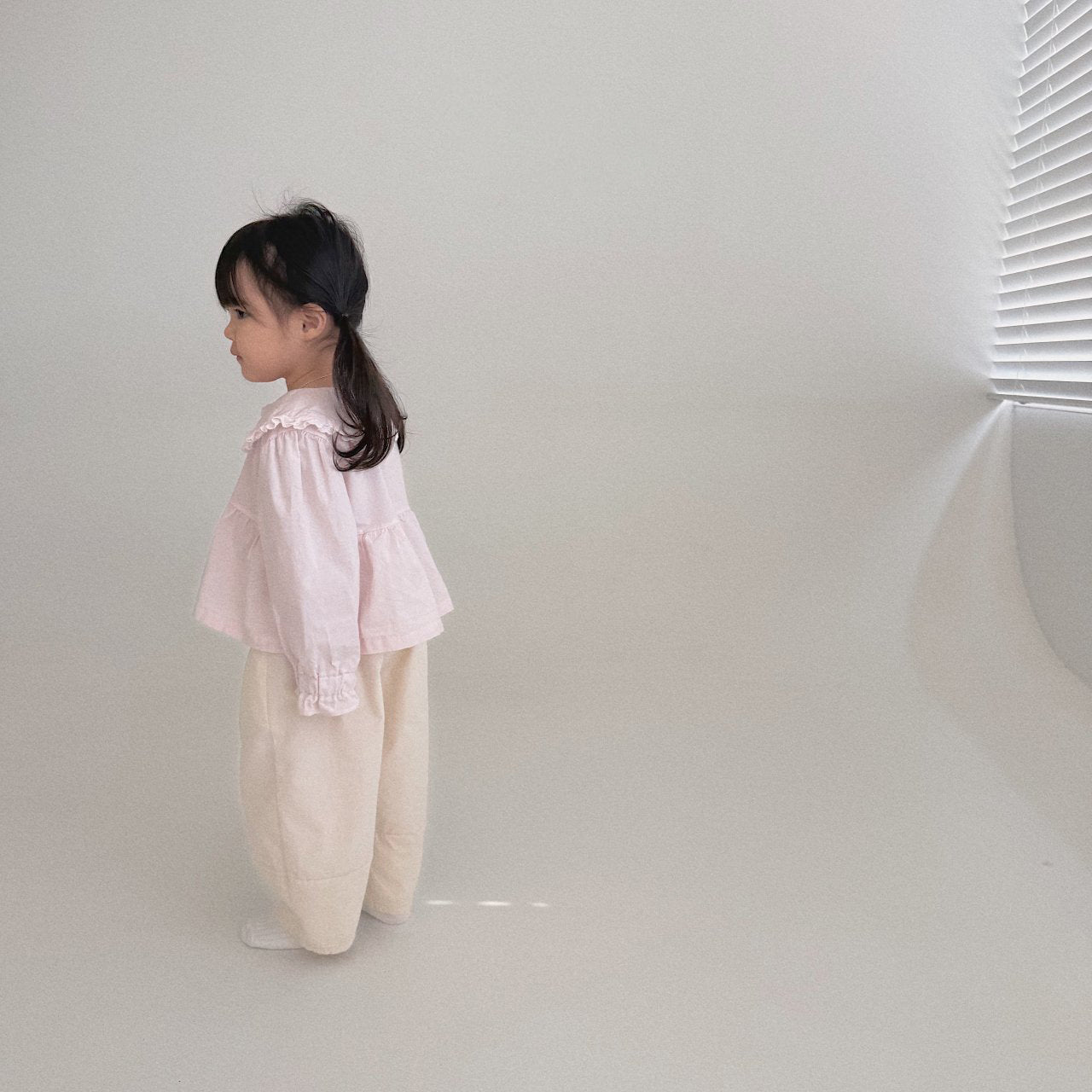 Toddler Bella SP26 Frill Collar Button Up Shirt (1 - 6y) - 2 Colors - AT NOON STORE