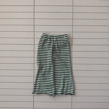 Toddler Bella SP26 Lettuce - Edge Stripe Ribbed Flare Pants (1 - 6y) - 2 Colors - AT NOON STORE