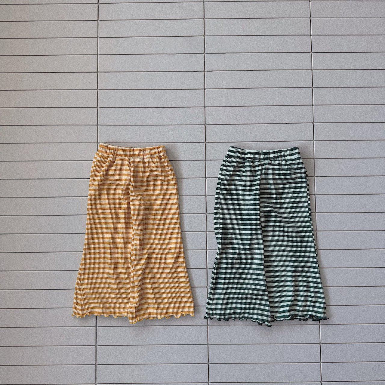 Toddler Bella SP26 Lettuce - Edge Stripe Ribbed Flare Pants (1 - 6y) - 2 Colors - AT NOON STORE