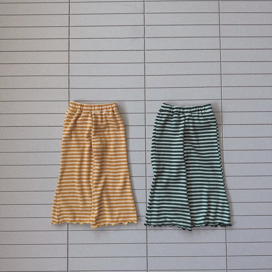 Toddler Bella SP26 Lettuce - Edge Stripe Ribbed Flare Pants (1 - 6y) - 2 Colors - AT NOON STORE