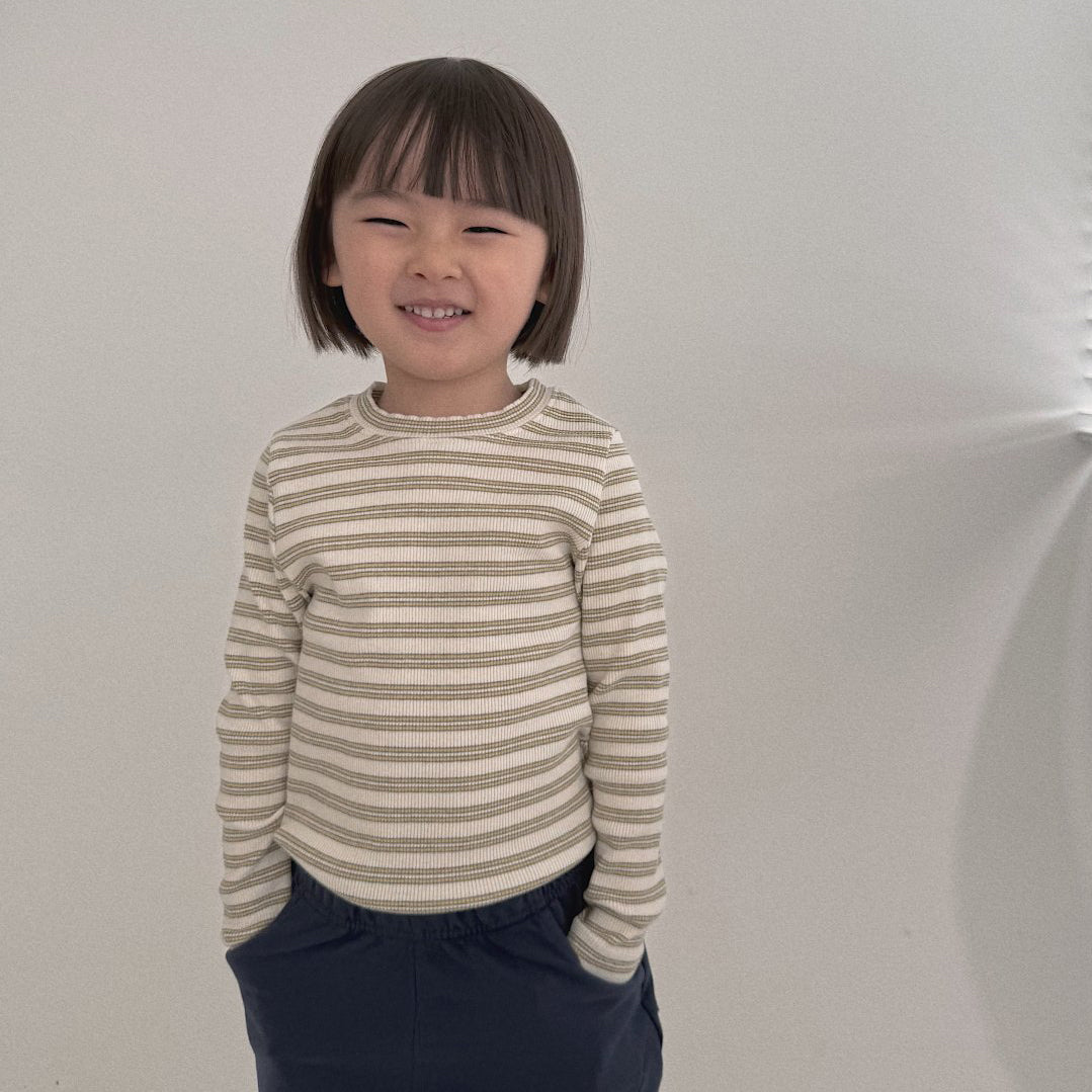 Toddler Bella SP26 Stripe Ribbed Long Sleeve Top (1 - 6y) - 2 Colors - AT NOON STORE