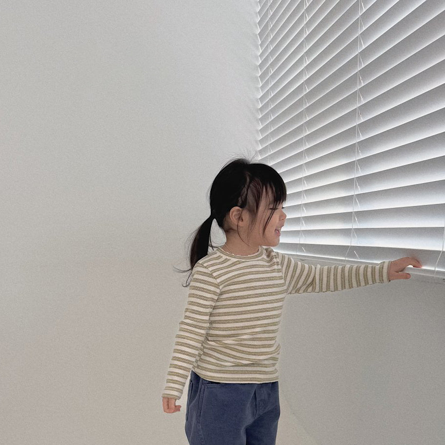 Toddler Bella SP26 Stripe Ribbed Long Sleeve Top (1 - 6y) - 2 Colors - AT NOON STORE