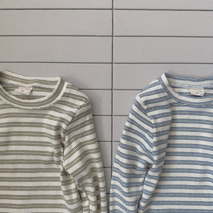 Toddler Bella SP26 Stripe Ribbed Long Sleeve Top (1 - 6y) - 2 Colors - AT NOON STORE