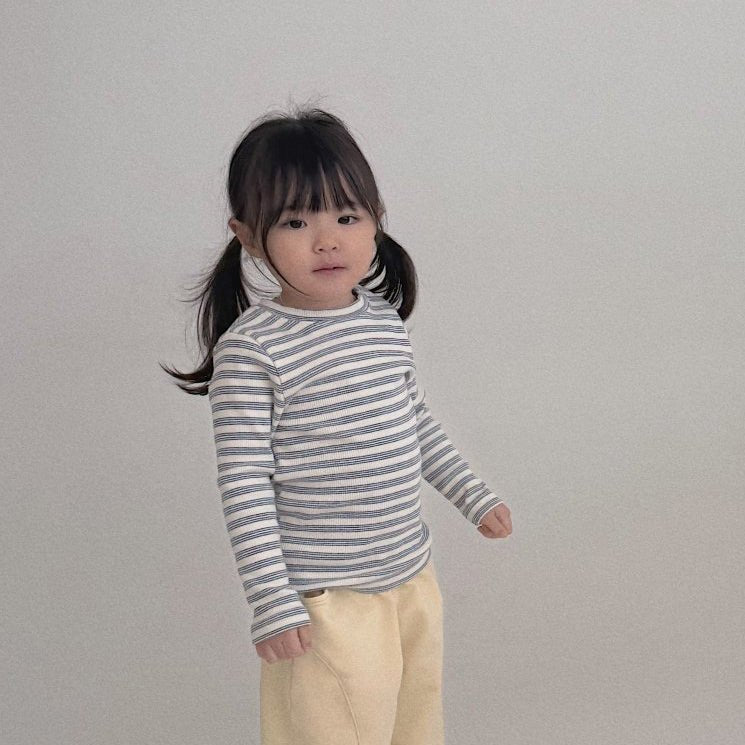 Toddler Bella SP26 Stripe Ribbed Long Sleeve Top (1 - 6y) - 2 Colors - AT NOON STORE