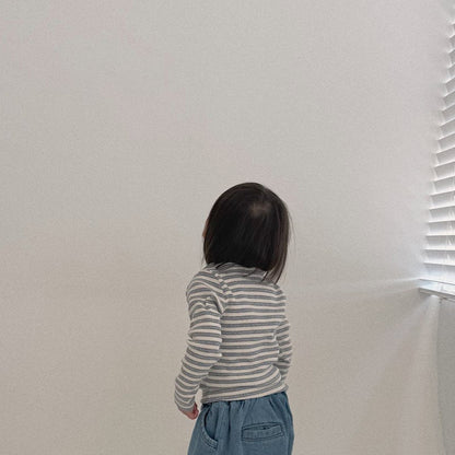 Toddler Bella SP26 Stripe Ribbed Long Sleeve Top (1 - 6y) - 2 Colors - AT NOON STORE