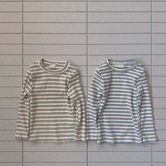 Toddler Bella SP26 Stripe Ribbed Long Sleeve Top (1 - 6y) - 2 Colors - AT NOON STORE