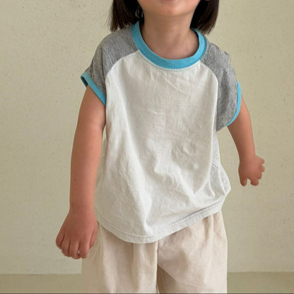 Toddler Bella SS26 Colorblock Short Sleeve Top (1 - 6y) - 2 Colors - AT NOON STORE