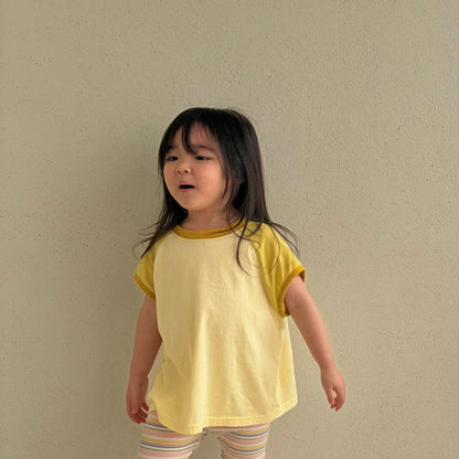 Toddler Bella SS26 Colorblock Short Sleeve Top (1 - 6y) - 2 Colors - AT NOON STORE