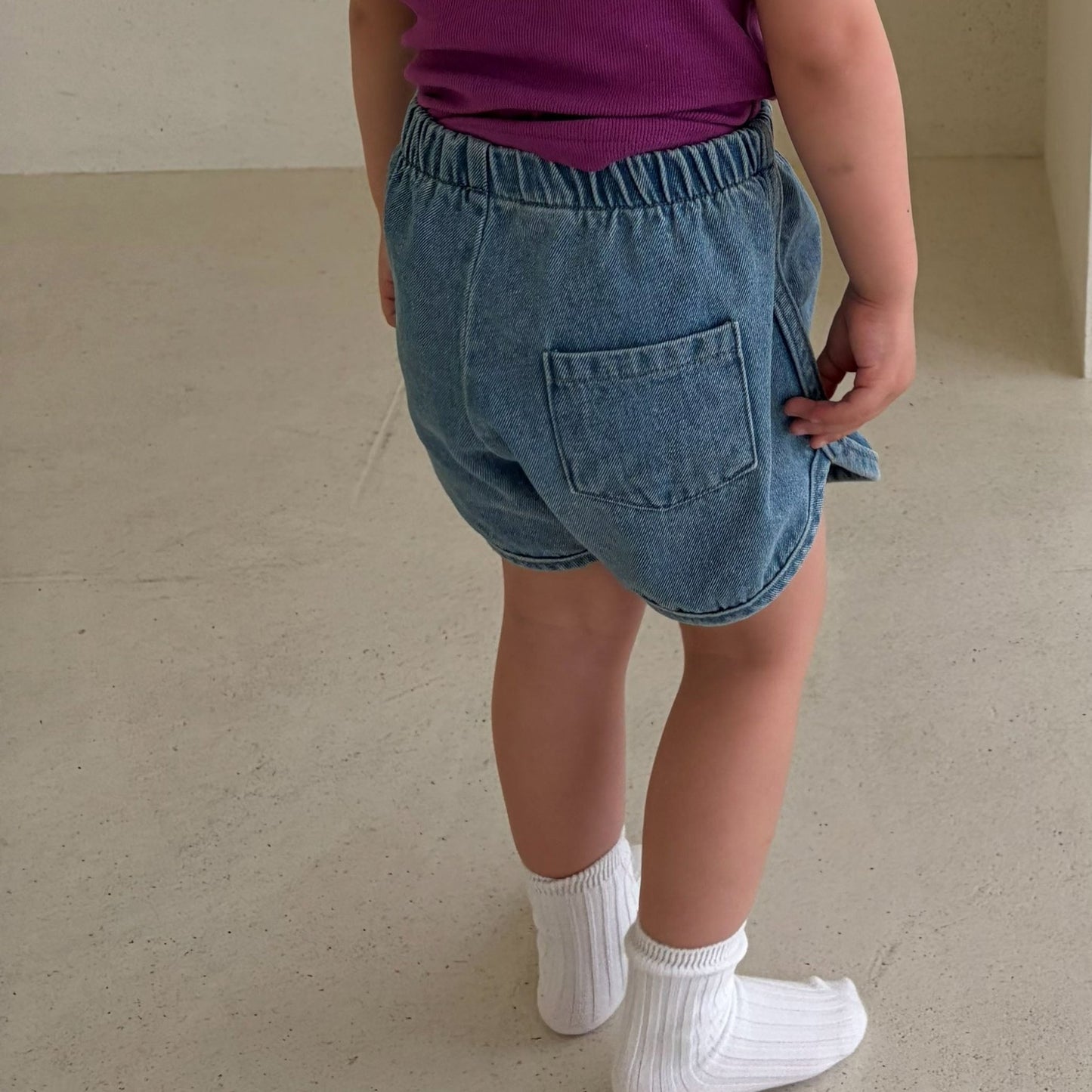 Toddler Bella SS26 Denim Dolphin Shorts (1 - 6y) - 2 Colors kids outfit