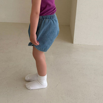 Toddler Bella SS26 Denim Dolphin Shorts (1 - 6y) - 2 Colors kids outfit