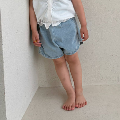 Toddler Bella SS26 Denim Dolphin Shorts (1 - 6y) - 2 Colors kids outfit