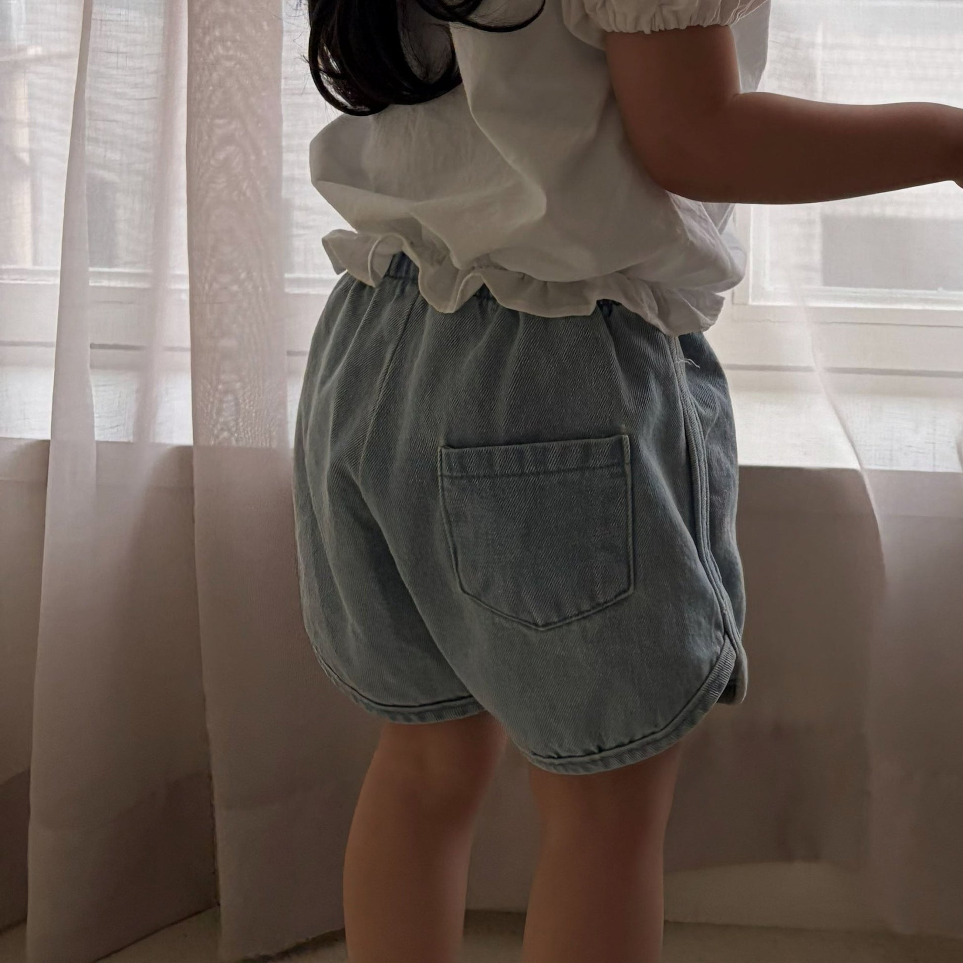 Toddler Bella SS26 Denim Dolphin Shorts (1 - 6y) - 2 Colors kids outfit