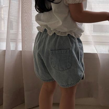 Toddler Bella SS26 Denim Dolphin Shorts (1 - 6y) - 2 Colors kids outfit