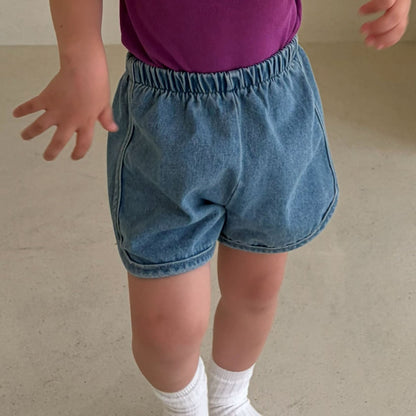 Toddler Bella SS26 Denim Dolphin Shorts (1 - 6y) - 2 Colors kids outfit