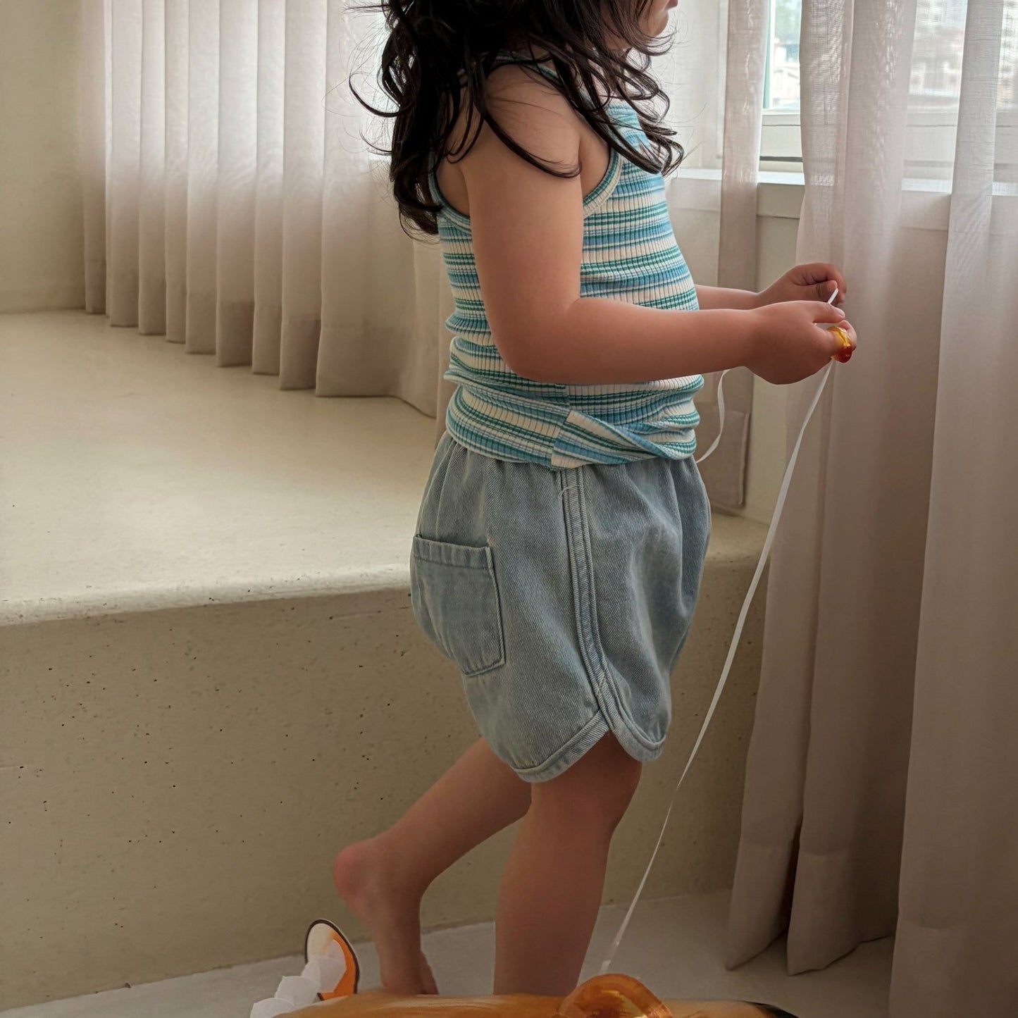 Toddler Bella SS26 Denim Dolphin Shorts (1 - 6y) - 2 Colors kids outfit