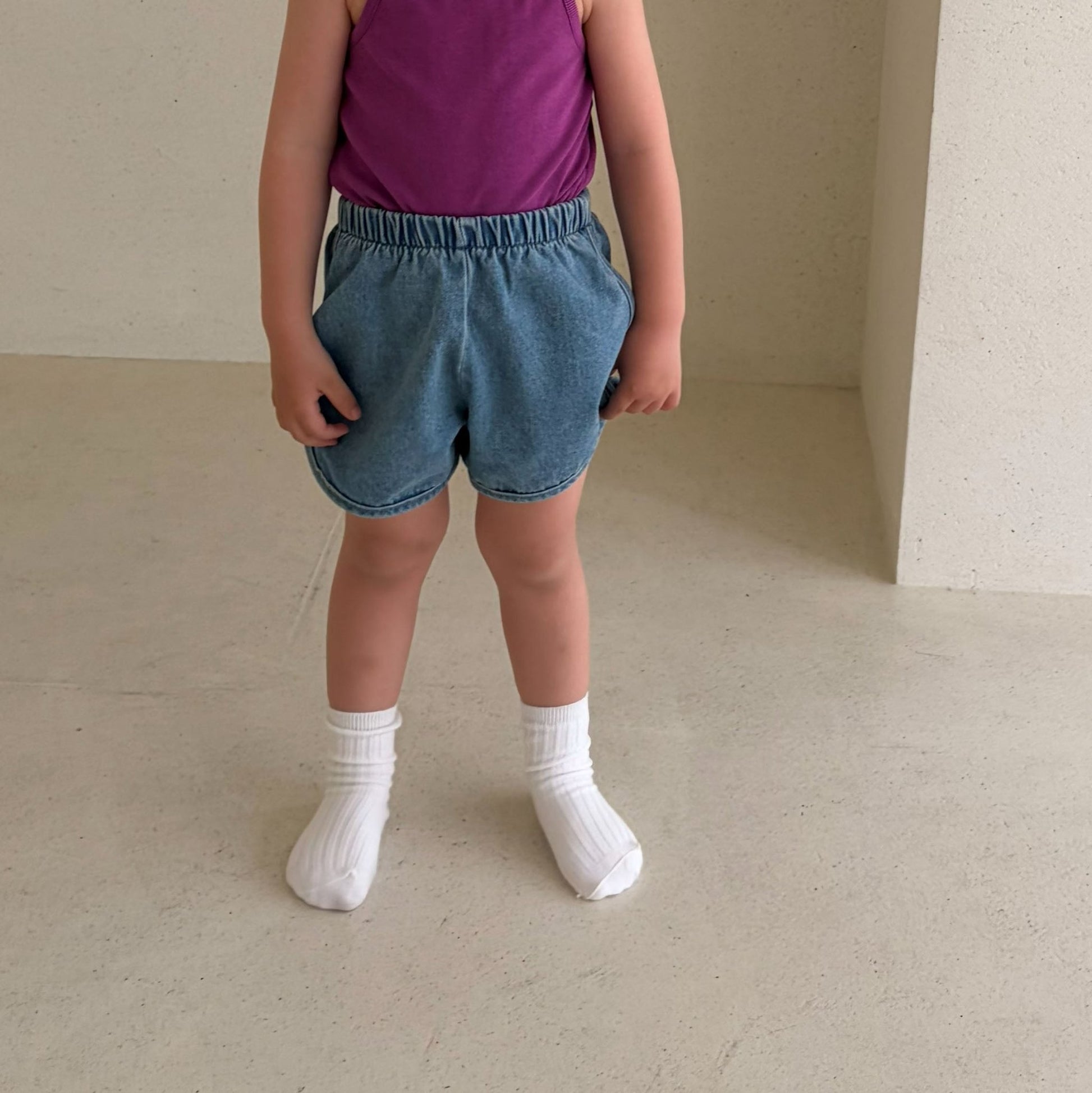 Toddler Bella SS26 Denim Dolphin Shorts (1 - 6y) - 2 Colors kids outfit