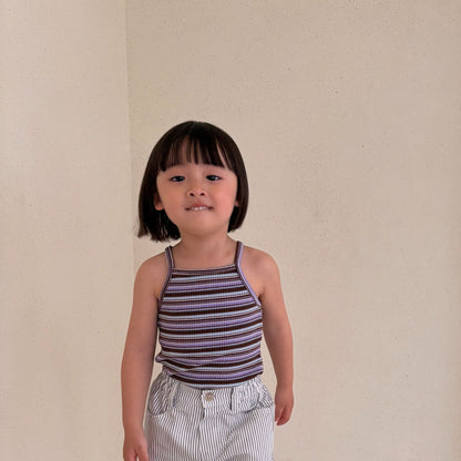 Toddler Bella SS26 Multi Stripe Ribbed Tank Top (1 - 6y) - 2 Colors - AT NOON STORE