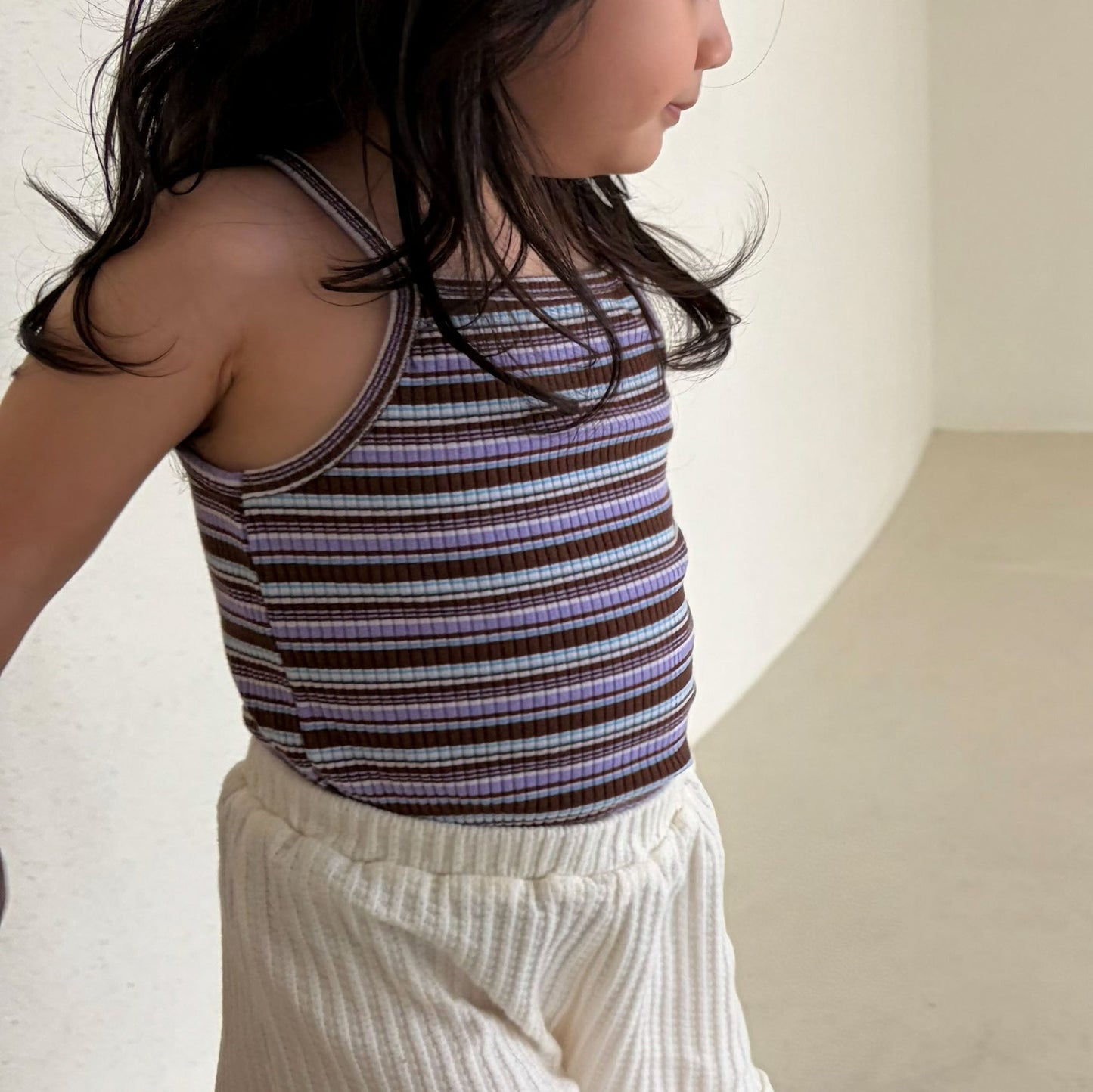 Toddler Bella SS26 Multi Stripe Ribbed Tank Top (1 - 6y) - 2 Colors - AT NOON STORE