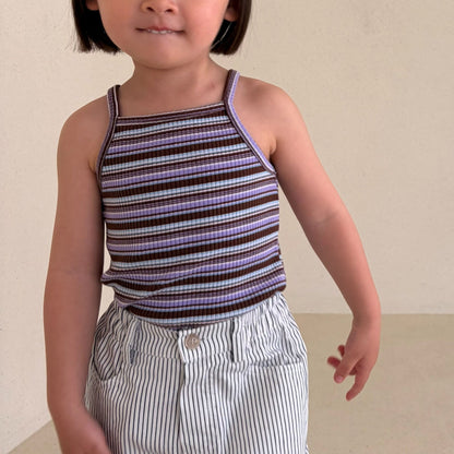 Toddler Bella SS26 Multi Stripe Ribbed Tank Top (1 - 6y) - 2 Colors - AT NOON STORE