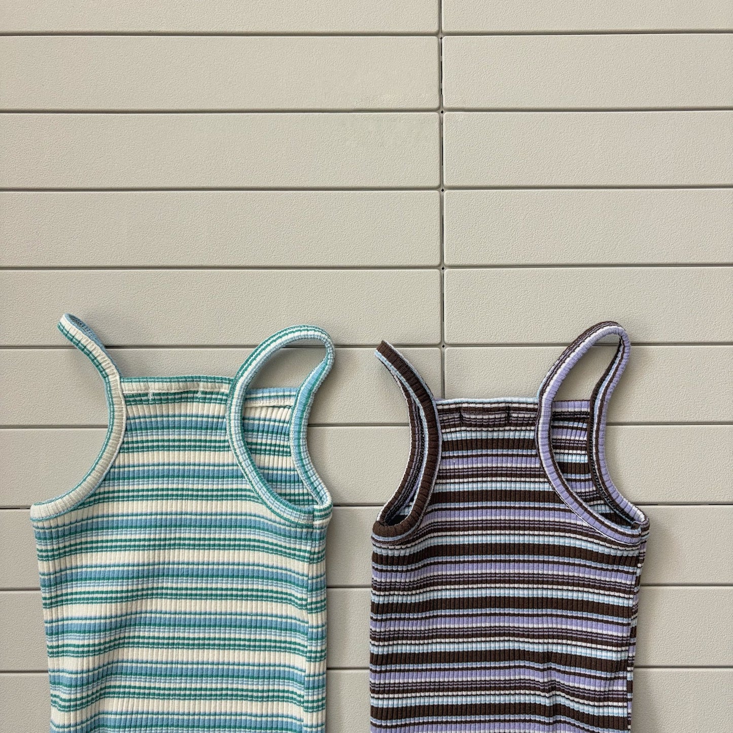 Toddler Bella SS26 Multi Stripe Ribbed Tank Top (1 - 6y) - 2 Colors - AT NOON STORE