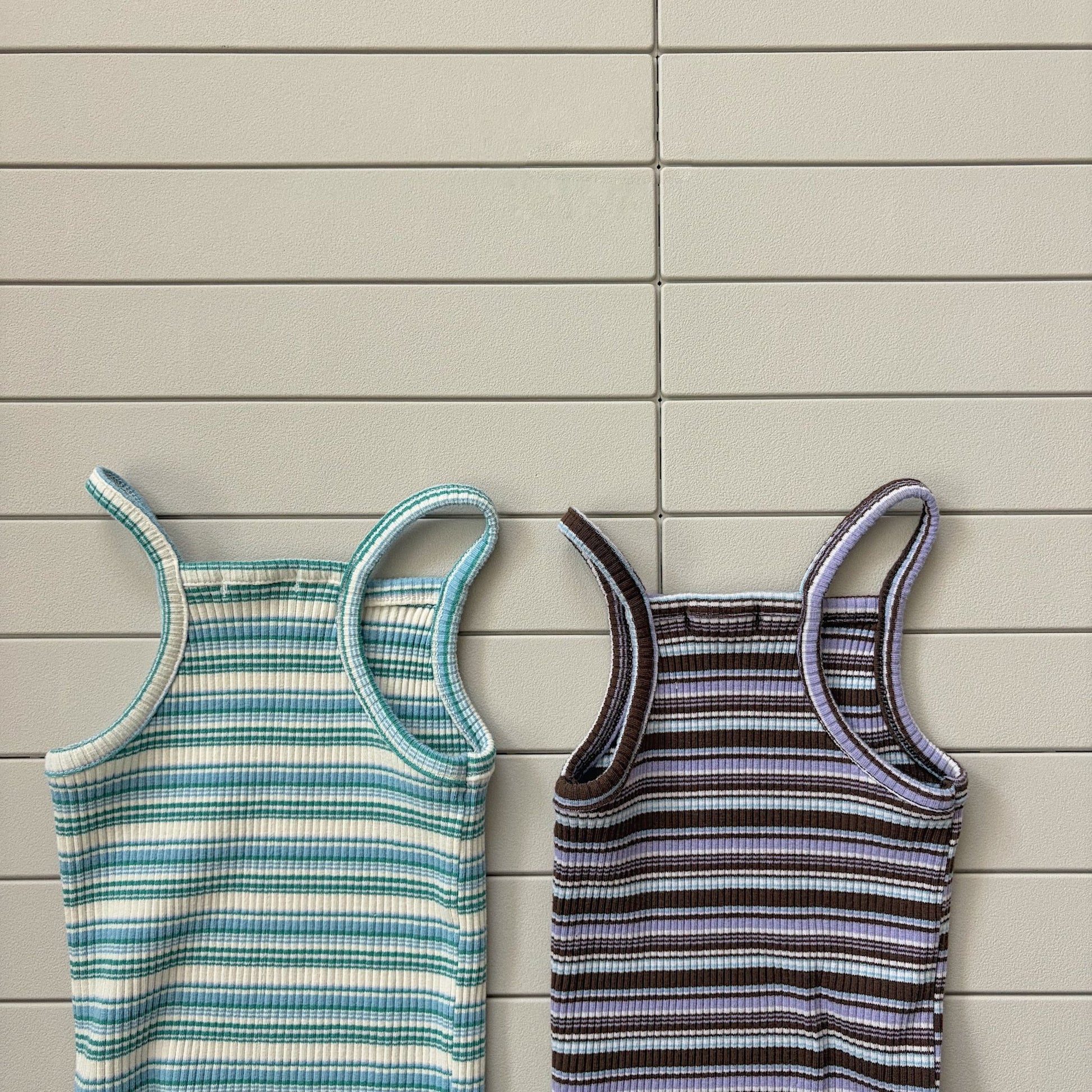 Toddler Bella SS26 Multi Stripe Ribbed Tank Top (1 - 6y) - 2 Colors - AT NOON STORE
