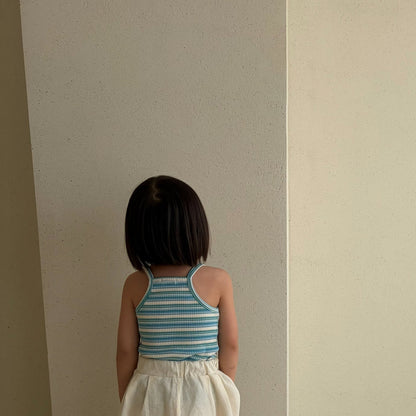 Toddler Bella SS26 Multi Stripe Ribbed Tank Top (1 - 6y) - 2 Colors - AT NOON STORE