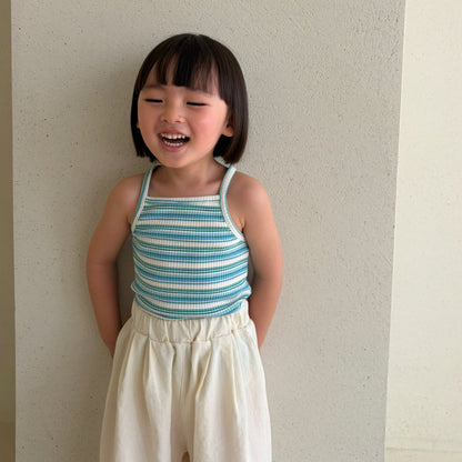 Toddler Bella SS26 Multi Stripe Ribbed Tank Top (1 - 6y) - 2 Colors - AT NOON STORE
