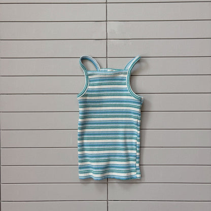 Toddler Bella SS26 Multi Stripe Ribbed Tank Top (1 - 6y) - 2 Colors - AT NOON STORE