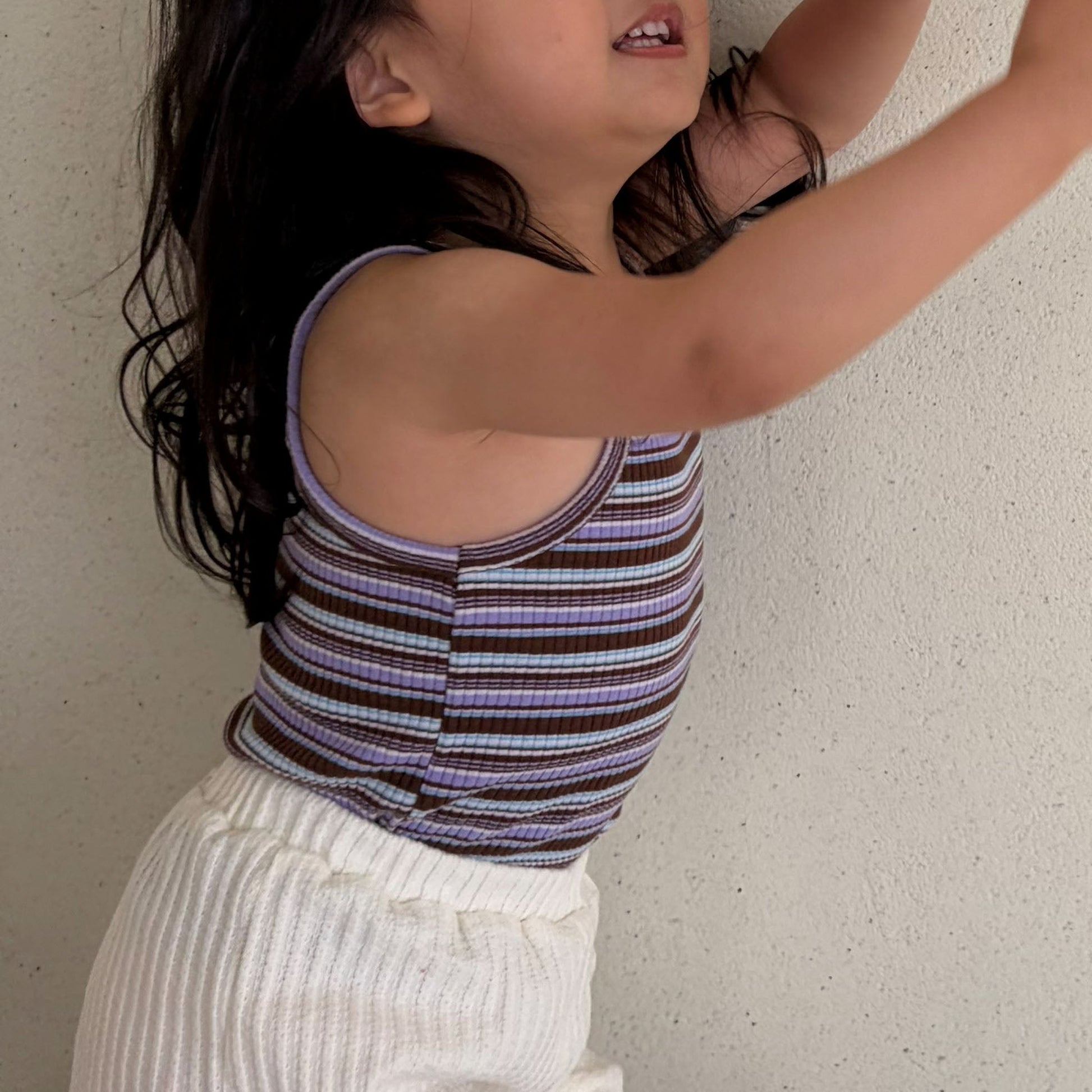 Toddler Bella SS26 Multi Stripe Ribbed Tank Top (1 - 6y) - 2 Colors - AT NOON STORE