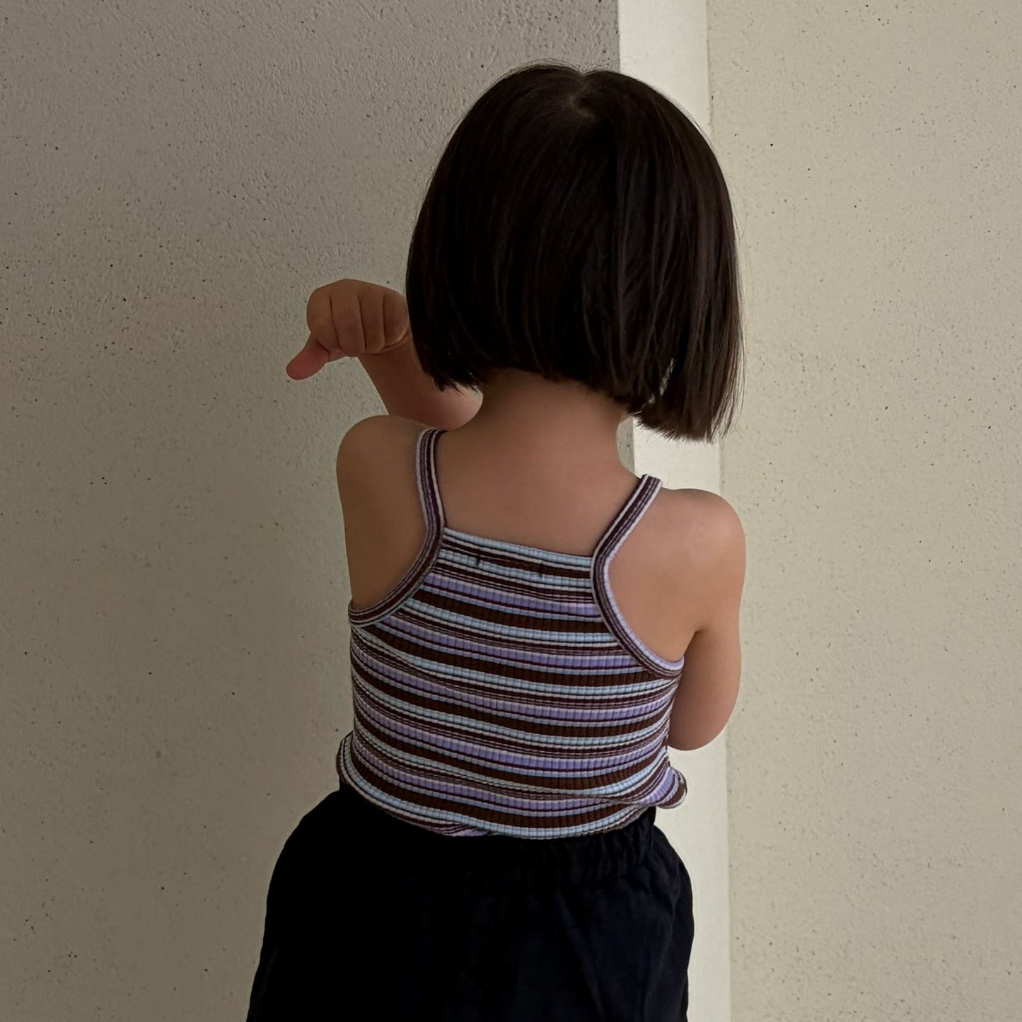 Toddler Bella SS26 Multi Stripe Ribbed Tank Top (1 - 6y) - 2 Colors - AT NOON STORE