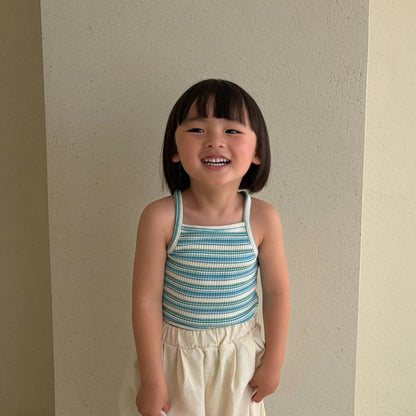 Toddler Bella SS26 Multi Stripe Ribbed Tank Top (1 - 6y) - 2 Colors - AT NOON STORE