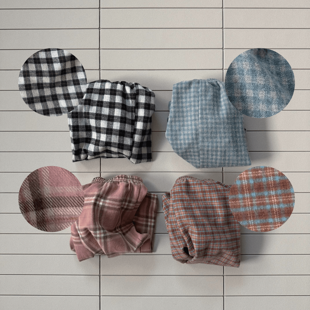 Toddler Bella W25 Plaid Pajama Pants (1 - 6y) - 4 Colors kids outfit