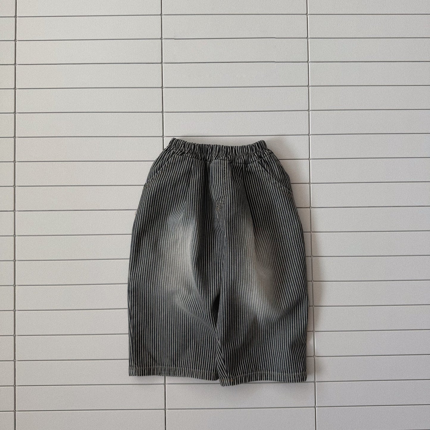 Toddler Bella W25 Stripe Wide Pants (1 - 6y) - Charcoal kids outfit