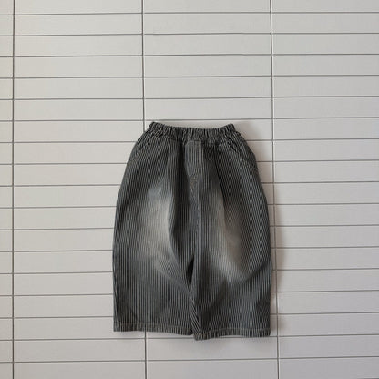 Toddler Bella W25 Stripe Wide Pants (1 - 6y) - Charcoal kids outfit