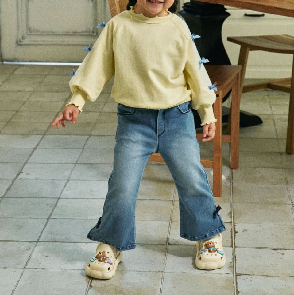 Toddler Bow Detail Sweatshirt (2 - 7y) - 2 Colors kids outfit