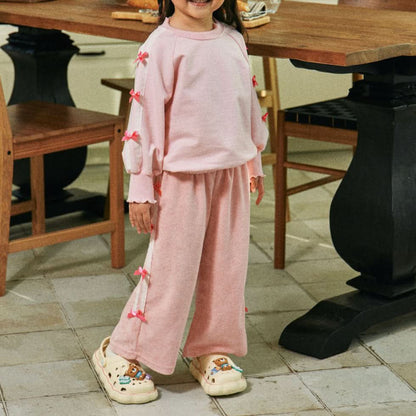 Toddler Bow Detail Sweatshirt (2 - 7y) - 2 Colors kids outfit