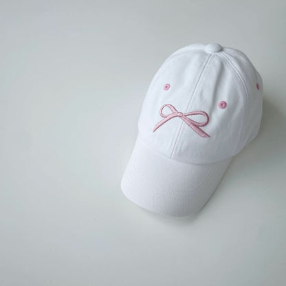 Toddler Bow Embroidery Baseball Cap (4 - 7y) - 4 Colors kids outfit