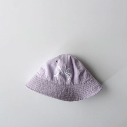 Toddler Bow Embroidery Bucket Hat (3 - 7y) - 5 Colors kids outfit