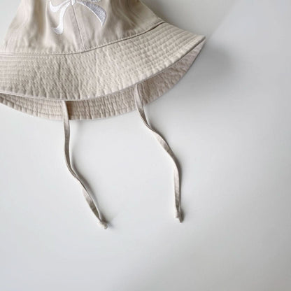 Toddler Bow Embroidery Bucket Hat (3 - 7y) - 5 Colors kids outfit