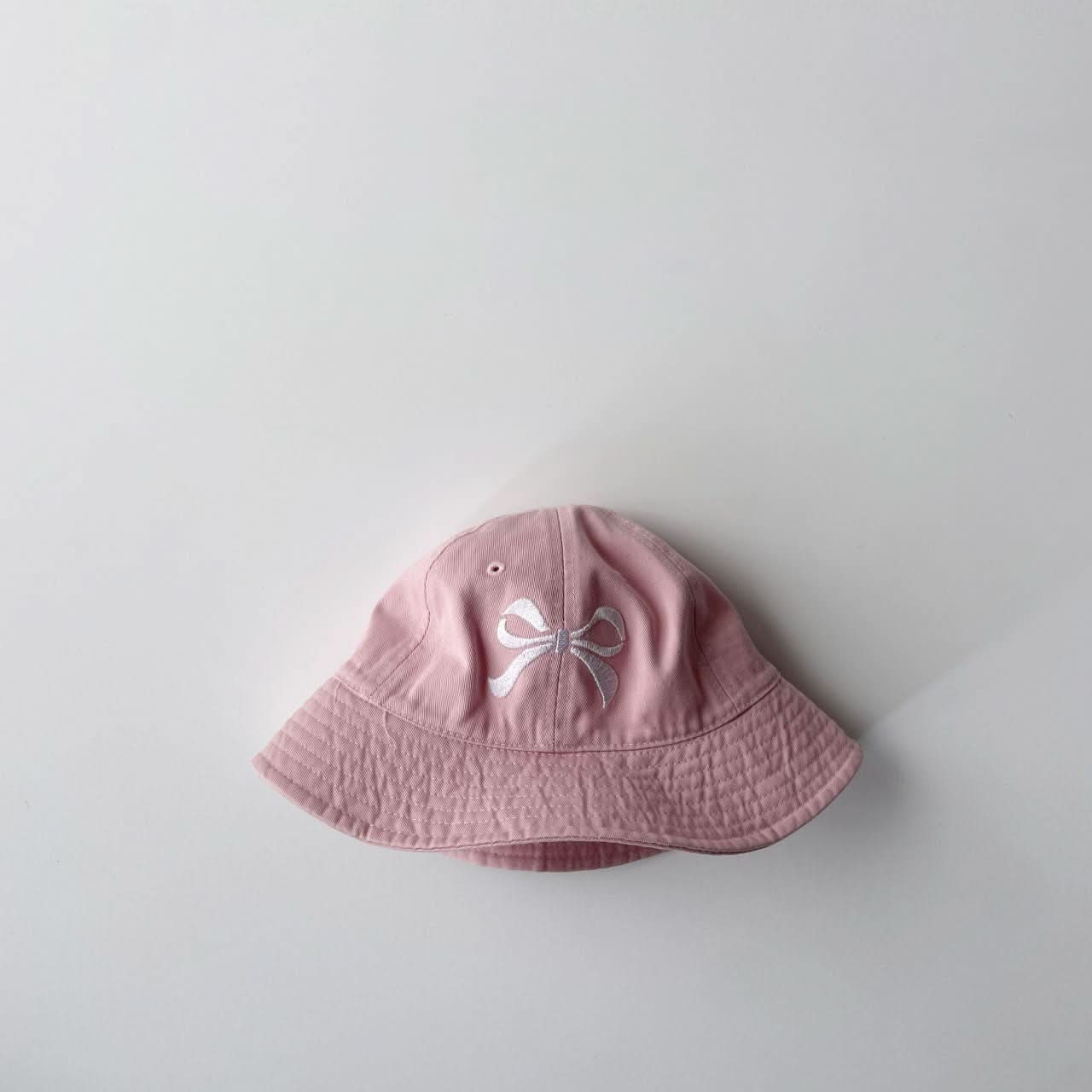Toddler Bow Embroidery Bucket Hat (3 - 7y) - 5 Colors kids outfit