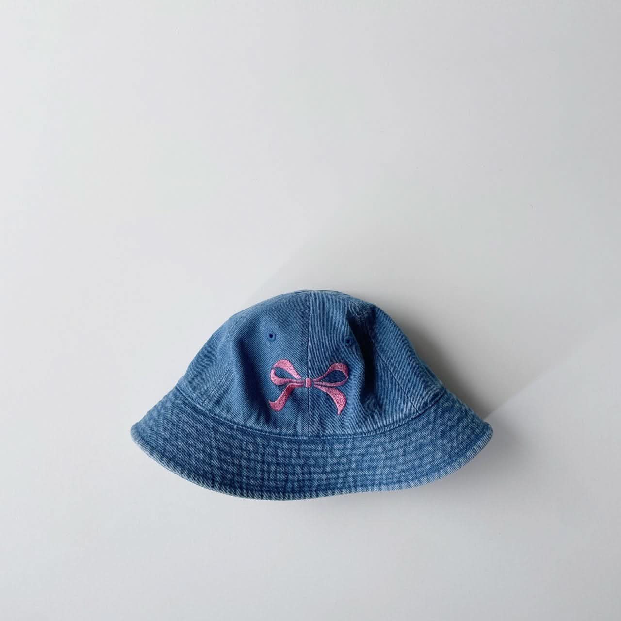 Toddler Bow Embroidery Bucket Hat (3 - 7y) - 5 Colors kids outfit
