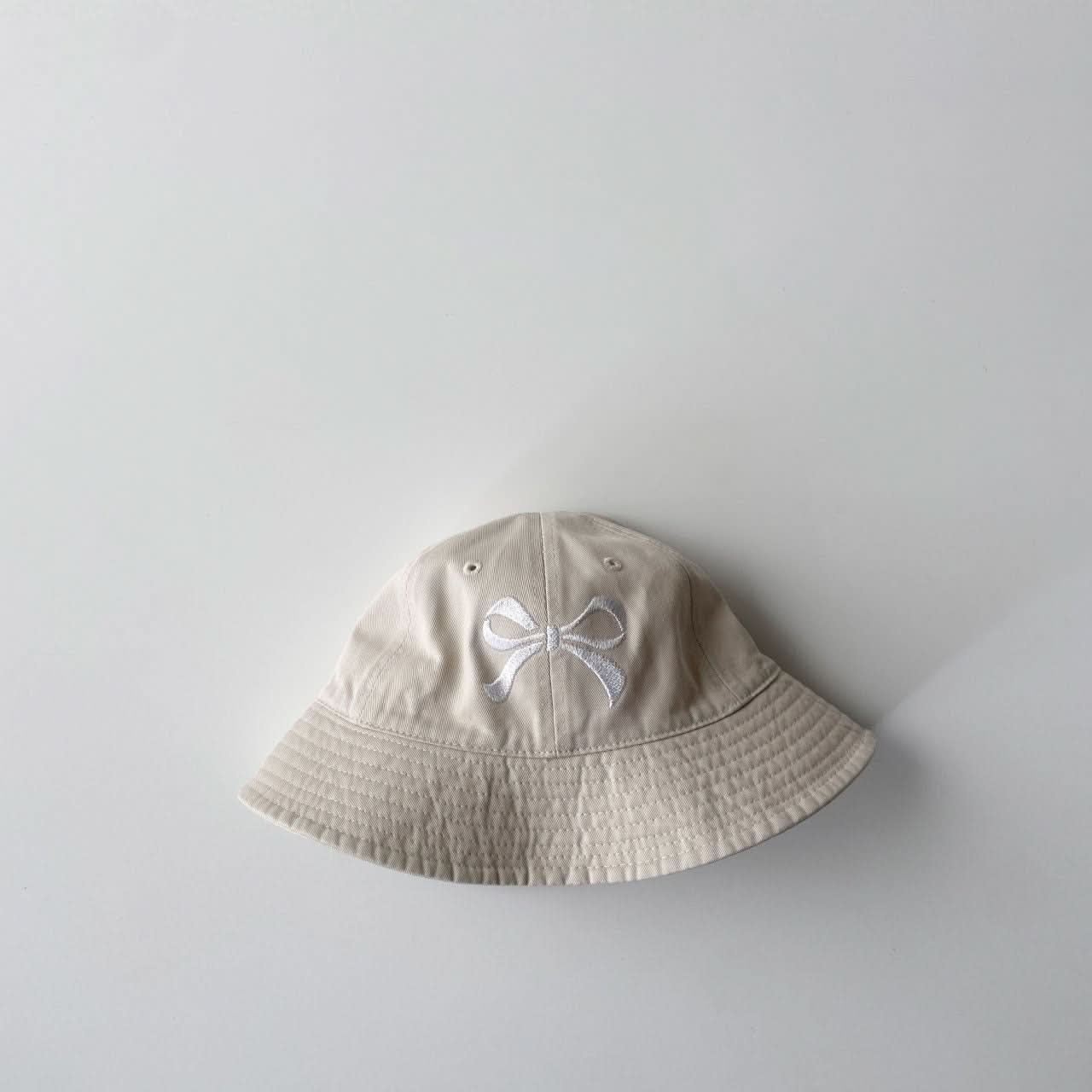 Toddler Bow Embroidery Bucket Hat (3 - 7y) - 5 Colors kids outfit