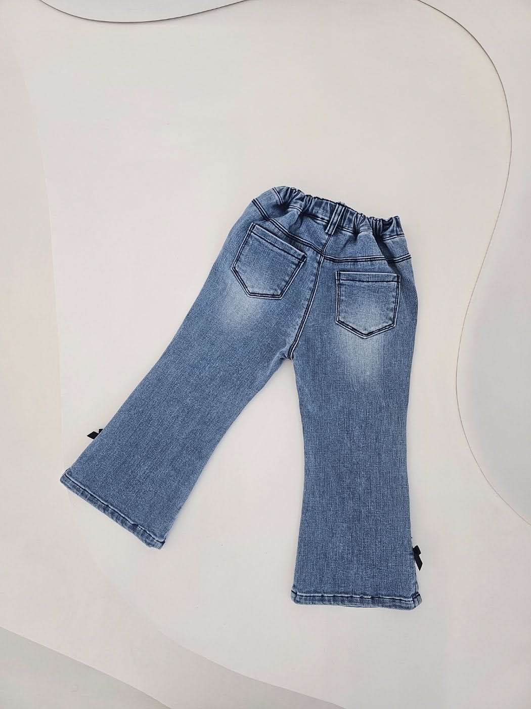 Toddler Bow Flare Denim Pants (2 - 7y) kids outfit